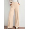 image:imagePRETTYGARDEN Palazzo Pants for Women 2026 Spring Dressy High Waisted Wide Leg Work Pants Fall Casual Flowy Lounge TrousersBeige