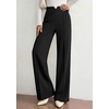 image:imagePRETTYGARDEN Palazzo Pants for Women 2026 Spring Dressy High Waisted Wide Leg Work Pants Fall Casual Flowy Lounge TrousersBlack
