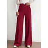 image:imagePRETTYGARDEN Palazzo Pants for Women 2026 Spring Dressy High Waisted Wide Leg Work Pants Fall Casual Flowy Lounge TrousersBurgundy
