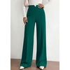 image:imagePRETTYGARDEN Palazzo Pants for Women 2026 Spring Dressy High Waisted Wide Leg Work Pants Fall Casual Flowy Lounge TrousersDark Green