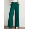 image:imagePRETTYGARDEN Palazzo Pants for Women 2026 Spring Dressy High Waisted Wide Leg Work Pants Fall Casual Flowy Lounge TrousersDark Green