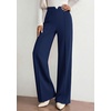 image:imagePRETTYGARDEN Palazzo Pants for Women 2026 Spring Dressy High Waisted Wide Leg Work Pants Fall Casual Flowy Lounge TrousersNavy Blue