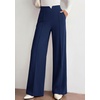 image:imagePRETTYGARDEN Palazzo Pants for Women 2026 Spring Dressy High Waisted Wide Leg Work Pants Fall Casual Flowy Lounge TrousersNavy Blue
