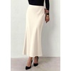 image:imagePRETTYGARDEN Womens 2026 Fall Fashion Maxi Long Skirts Trendy Silk Satin High Waisted A Line Mermaid Business Casual OutfitsBeige