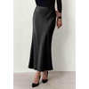 image:imagePRETTYGARDEN Womens 2026 Fall Fashion Maxi Long Skirts Trendy Silk Satin High Waisted A Line Mermaid Business Casual OutfitsBlack