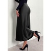 image:imagePRETTYGARDEN Womens 2026 Fall Fashion Maxi Long Skirts Trendy Silk Satin High Waisted A Line Mermaid Business Casual OutfitsBlack