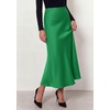 image:imagePRETTYGARDEN Womens 2026 Fall Fashion Maxi Long Skirts Trendy Silk Satin High Waisted A Line Mermaid Business Casual OutfitsGreen