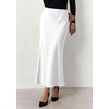 image:imagePRETTYGARDEN Womens 2026 Fall Fashion Maxi Long Skirts Trendy Silk Satin High Waisted A Line Mermaid Business Casual OutfitsWhite