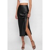 image:imagePRETTYGARDEN Womens Satin Skirt 2026 Summer Silk Business Casual High Waisted A Line Flowy Work Wedding Cocktail Midi SkirtsBlack