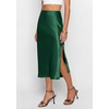 image:imagePRETTYGARDEN Womens Satin Skirt 2026 Summer Silk Business Casual High Waisted A Line Flowy Work Wedding Cocktail Midi SkirtsDark Green
