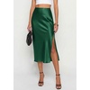 image:imagePRETTYGARDEN Womens Satin Skirt 2026 Summer Silk Business Casual High Waisted A Line Flowy Work Wedding Cocktail Midi SkirtsDark Green