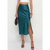 image:imagePRETTYGARDEN Womens Satin Skirt 2026 Summer Silk Business Casual High Waisted A Line Flowy Work Wedding Cocktail Midi SkirtsLake Blue