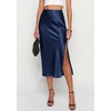 image:imagePRETTYGARDEN Womens Satin Skirt 2026 Summer Silk Business Casual High Waisted A Line Flowy Work Wedding Cocktail Midi SkirtsNavy Blue
