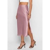 image:imagePRETTYGARDEN Womens Satin Skirt 2026 Summer Silk Business Casual High Waisted A Line Flowy Work Wedding Cocktail Midi SkirtsPink
