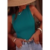 image:imagePRETTYGARDEN Sleeveless Tops for Women 2026 Summer Ribbed Tank Top Fitted Shirts Basic Tees Cute Spring Going Out Y2k ClothesBlue Green