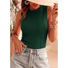 image:imagePRETTYGARDEN Sleeveless Tops for Women 2026 Summer Ribbed Tank Top Fitted Shirts Basic Tees Cute Spring Going Out Y2k ClothesForest Green