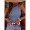 image:imagePRETTYGARDEN Sleeveless Tops for Women 2026 Summer Ribbed Tank Top Fitted Shirts Basic Tees Cute Spring Going Out Y2k ClothesGrey Blue