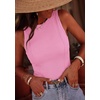 image:imagePRETTYGARDEN Sleeveless Tops for Women 2026 Summer Ribbed Tank Top Fitted Shirts Basic Tees Cute Spring Going Out Y2k ClothesLight Pink