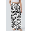 image:imagePRETTYGARDEN Womens Pants Elastic Waist Floral Lightweight Palazzo Pants for Women Casual Lounge Wide Leg Pants WomanBlack Brush