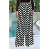 image:imagePRETTYGARDEN Womens Pants Elastic Waist Floral Lightweight Palazzo Pants for Women Casual Lounge Wide Leg Pants WomanDot Black White