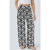 image:imagePRETTYGARDEN Womens Pants Elastic Waist Floral Lightweight Palazzo Pants for Women Casual Lounge Wide Leg Pants WomanFloral Black