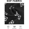 image:imagePRETTYGARDEN Womens Pants Elastic Waist Floral Lightweight Palazzo Pants for Women Casual Lounge Wide Leg Pants WomanFloral Black White