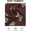image:imagePRETTYGARDEN Womens Pants Elastic Waist Floral Lightweight Palazzo Pants for Women Casual Lounge Wide Leg Pants WomanFloral Brown White