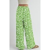image:imagePRETTYGARDEN Womens Pants Elastic Waist Floral Lightweight Palazzo Pants for Women Casual Lounge Wide Leg Pants WomanGreen Leaves