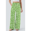 image:imagePRETTYGARDEN Womens Pants Elastic Waist Floral Lightweight Palazzo Pants for Women Casual Lounge Wide Leg Pants WomanGreen Leaves