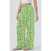 image:imagePRETTYGARDEN Womens Pants Elastic Waist Floral Lightweight Palazzo Pants for Women Casual Lounge Wide Leg Pants WomanGreen Leaves