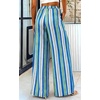 image:imagePRETTYGARDEN Womens Pants Elastic Waist Floral Lightweight Palazzo Pants for Women Casual Lounge Wide Leg Pants WomanMulti Striped Blue