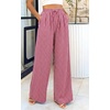 image:imagePRETTYGARDEN Womens Pants Elastic Waist Floral Lightweight Palazzo Pants for Women Casual Lounge Wide Leg Pants WomanPlaid Red