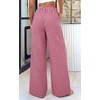 image:imagePRETTYGARDEN Womens Pants Elastic Waist Floral Lightweight Palazzo Pants for Women Casual Lounge Wide Leg Pants WomanPlaid Red