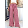 image:imagePRETTYGARDEN Womens Pants Elastic Waist Floral Lightweight Palazzo Pants for Women Casual Lounge Wide Leg Pants WomanPlaid Red