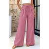 image:imagePRETTYGARDEN Womens Pants Elastic Waist Floral Lightweight Palazzo Pants for Women Casual Lounge Wide Leg Pants WomanPlaid Red