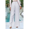 image:imagePRETTYGARDEN Womens Pants Elastic Waist Floral Lightweight Palazzo Pants for Women Casual Lounge Wide Leg Pants WomanStripe Blue White