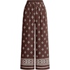 Floral Brown White