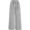 image:imagePRETTYGARDEN Womens Pants Elastic Waist Floral Lightweight Palazzo Pants for Women Casual Lounge Wide Leg Pants WomanStripe Black