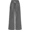 image:imagePRETTYGARDEN Womens Pants Elastic Waist Floral Lightweight Palazzo Pants for Women Casual Lounge Wide Leg Pants WomanStripe Black Beige White