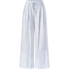 image:imagePRETTYGARDEN Womens Pants Elastic Waist Floral Lightweight Palazzo Pants for Women Casual Lounge Wide Leg Pants WomanStripe Blue White