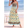image:imagePRETTYGARDEN Summer Dresses for Women 2026 Casual Spaghetti Strap Beach Long Sundresses Boho Floral Smocked Maxi Flowy DressApricot