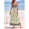image:imagePRETTYGARDEN Summer Dresses for Women 2026 Casual Spaghetti Strap Beach Long Sundresses Boho Floral Smocked Maxi Flowy DressApricot