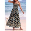 image:imagePRETTYGARDEN Summer Dresses for Women 2026 Casual Spaghetti Strap Beach Long Sundresses Boho Floral Smocked Maxi Flowy DressBlack