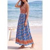 image:imagePRETTYGARDEN Summer Dresses for Women 2026 Casual Spaghetti Strap Beach Long Sundresses Boho Floral Smocked Maxi Flowy DressBlue