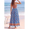image:imagePRETTYGARDEN Summer Dresses for Women 2026 Casual Spaghetti Strap Beach Long Sundresses Boho Floral Smocked Maxi Flowy DressBlue