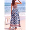 image:imagePRETTYGARDEN Summer Dresses for Women 2026 Casual Spaghetti Strap Beach Long Sundresses Boho Floral Smocked Maxi Flowy DressDark Blue