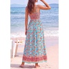 image:imagePRETTYGARDEN Summer Dresses for Women 2026 Casual Spaghetti Strap Beach Long Sundresses Boho Floral Smocked Maxi Flowy DressLight Blue