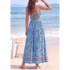 image:imagePRETTYGARDEN Summer Dresses for Women 2026 Casual Spaghetti Strap Beach Long Sundresses Boho Floral Smocked Maxi Flowy DressSky Blue