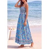 image:imagePRETTYGARDEN Summer Dresses for Women 2026 Casual Spaghetti Strap Beach Long Sundresses Boho Floral Smocked Maxi Flowy DressSky Blue