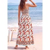 image:imagePRETTYGARDEN Summer Dresses for Women 2026 Casual Spaghetti Strap Beach Long Sundresses Boho Floral Smocked Maxi Flowy DressWhite
